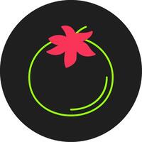 ícone de círculo de glifo de tomate vetor