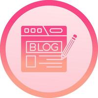 blog sólido círculo gradeint ícone vetor