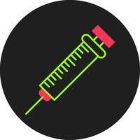 ícone de círculo de glifo de injeção vetor