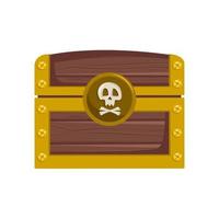 baú do tesouro do pirata com moedas de ouro. ícone para design e jogos infantis vetor