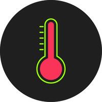 ícone de círculo de glifo de temperatura vetor