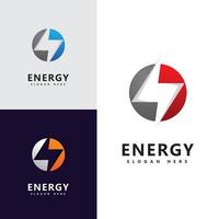 energia logo ícone modelo vetor design