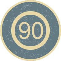 Limite de velocidade do vetor 90 ícone