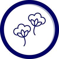 algodão flores vecto ícone vetor