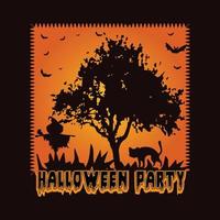 design de t-shirt tipografia festa de halloween vetor