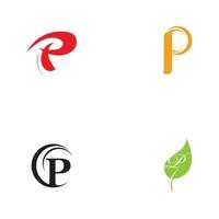 letra p logotipo modelo vetor design de ícone