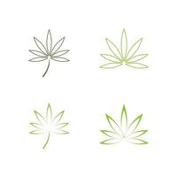 Cannabis ou logotipo de ícone de maconha para a indústria médica ou farmacêutica vetor