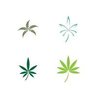 Cannabis ou logotipo de ícone de maconha para a indústria médica ou farmacêutica vetor