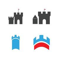 castelo ilustração vetorial ícone logotipo modelo de design vetor