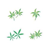 Cannabis ou logotipo de ícone de maconha para a indústria médica ou farmacêutica vetor