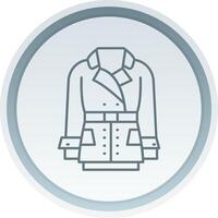 casaco linear botão ícone vetor