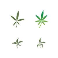 Cannabis ou logotipo de ícone de maconha para a indústria médica ou farmacêutica vetor