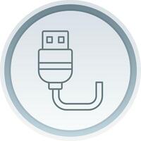 USB linear botão ícone vetor