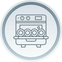 lava-louças linear botão ícone vetor