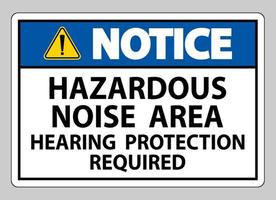aviso sinal de proteção auditiva de área de ruído perigoso necessária vetor