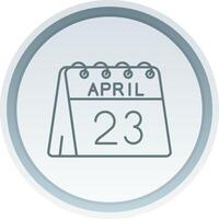23º do abril linear botão ícone vetor