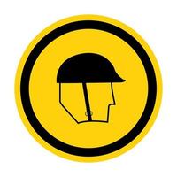 símbolo desgaste sinal de proteção de cabeça isolado em fundo branco, ilustração vetorial eps.10 vetor