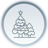 Natal árvore linear botão ícone vetor