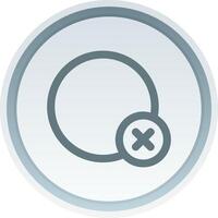 excluir círculo linear botão ícone vetor