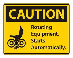 rotating equipment.starts automaticamente simboliza o sinal isolado no fundo branco, ilustração vetorial vetor