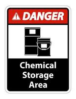 Sinal de símbolo de armazenamento químico perigo isolado em fundo transparente, ilustração vetorial vetor