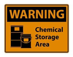 sinal de símbolo de armazenamento químico de aviso isolado em fundo transparente, ilustração vetorial vetor