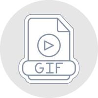 gif linha adesivo multicolorido ícone vetor