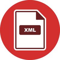 Ícone de vetor XML