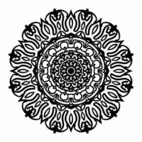 padrão circular em forma de uma mandala para henna, mehndi, tatuagens, decorações. decoração decorativa em estilo oriental étnico. página do livro para colorir. vetor