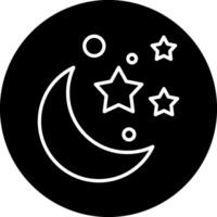 lua e estrelas vecto ícone vetor