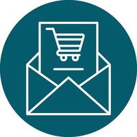 compras o email vecto ícone vetor