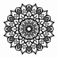 padrão circular em forma de uma mandala para henna, mehndi, tatuagens, decorações. decoração decorativa em estilo oriental étnico. página do livro para colorir. vetor