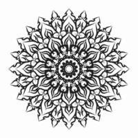 padrão circular em forma de uma mandala para henna, mehndi, tatuagens, decorações. decoração decorativa em estilo oriental étnico. página do livro para colorir. vetor