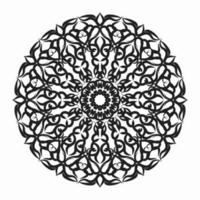 padrão circular em forma de uma mandala para henna, mehndi, tatuagens, decorações. decoração decorativa em estilo oriental étnico. página do livro para colorir. vetor