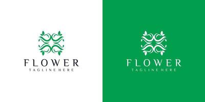 logotipo da flor moderna. projeto do vetor do ícone do logotipo do ornamento. símbolo de logotipo de vetor ornamento elegante premium