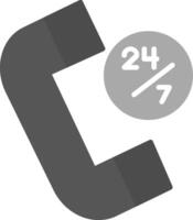 ícone de vetor de suporte 24 horas