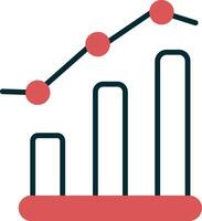 ícone de vetor de gráfico de barras