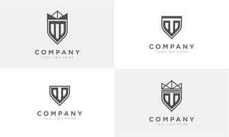conjunto de inspirações de design de logotipo da letra t vetor