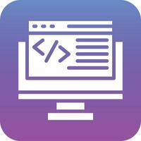 ícone de vetor de programação web