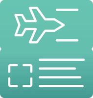 ícone de vetor de passagem de avião
