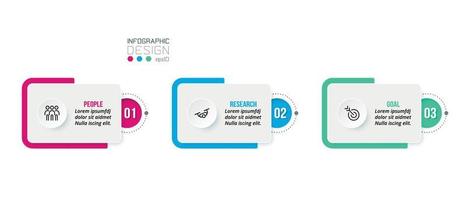 modelo de infográfico de conceito de negócio com opção. vetor