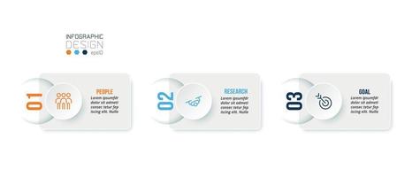 modelo de infográfico de conceito de negócio com opção. vetor