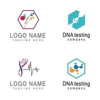 ilustração do símbolo vetorial modelo de logotipo de gene dna vetor