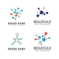 molécula símbolo logotipo modelo ilustração vetorial design vetor