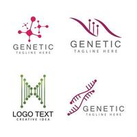 ilustração do símbolo vetorial modelo de logotipo de gene dna vetor