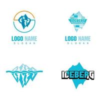 iceberg logotipo modelo vetor símbolo natureza