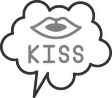 ícone de vetor de beijo