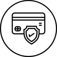 ícone de vetor de pagamento seguro