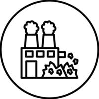 ícone de vetor de resíduos de fábrica