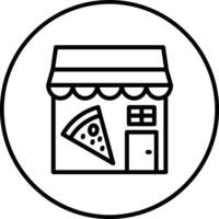 pizza fazer compras vetor ícone